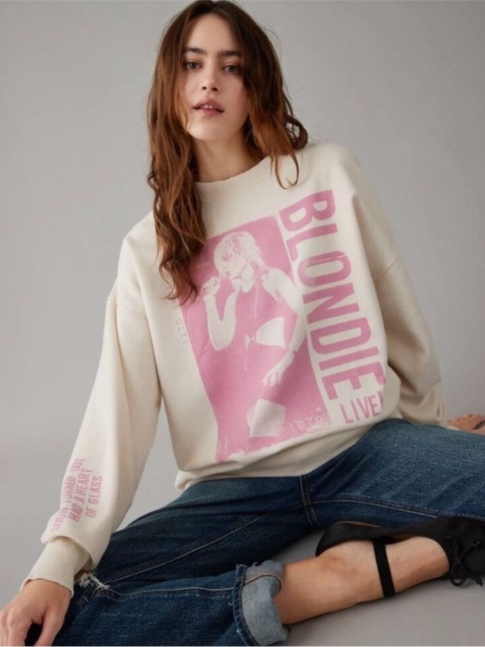 American Eagle Oversized Blondie Graphic Sweatshirt - Size XS